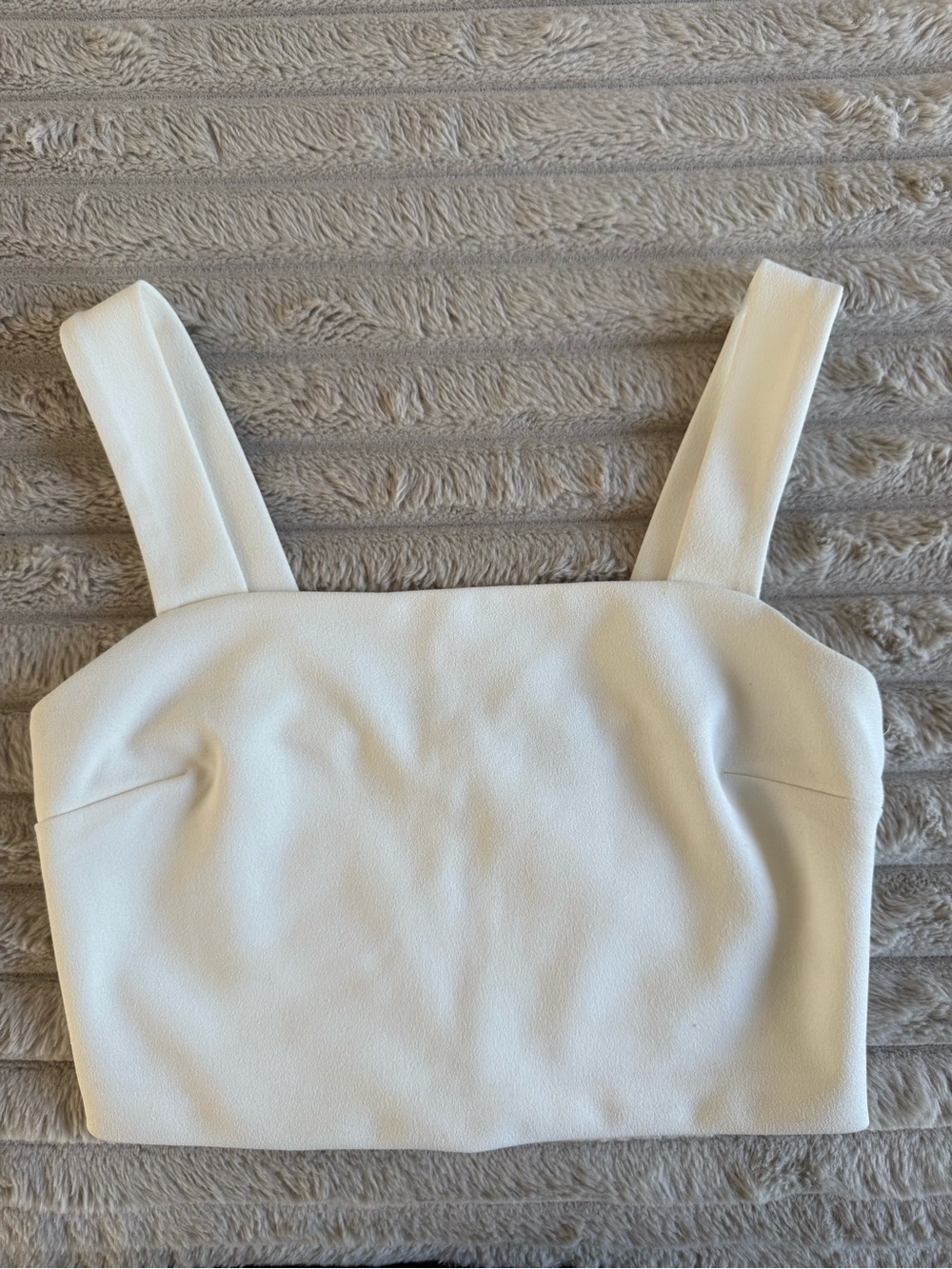 Dynamite Ivory Square Neck Cropped Tank